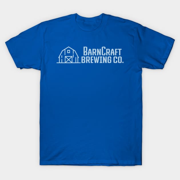 BarnCraft Blue / Powder Blue T-Shirt by monarchbrewingcompany